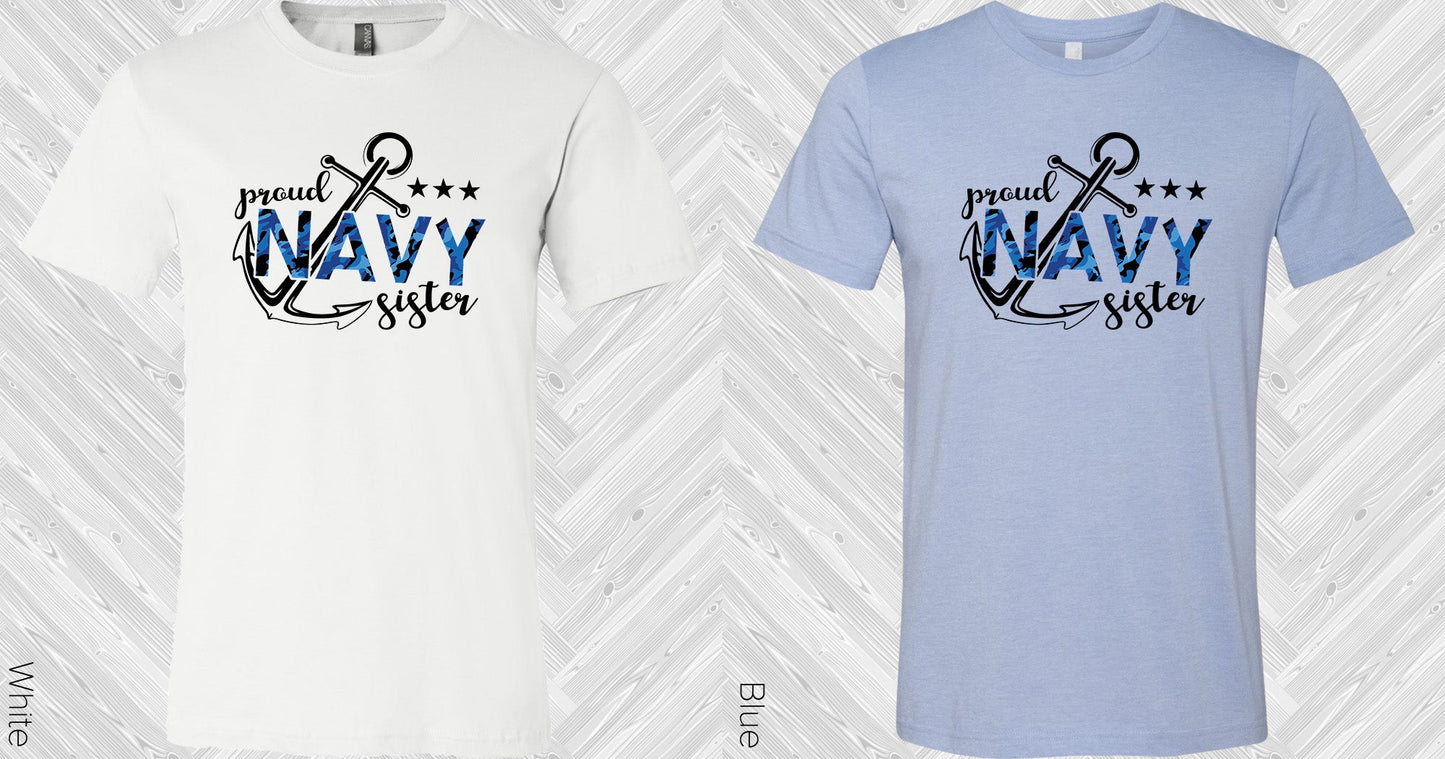 Proud Navy Sister Graphic Tee Graphic Tee
