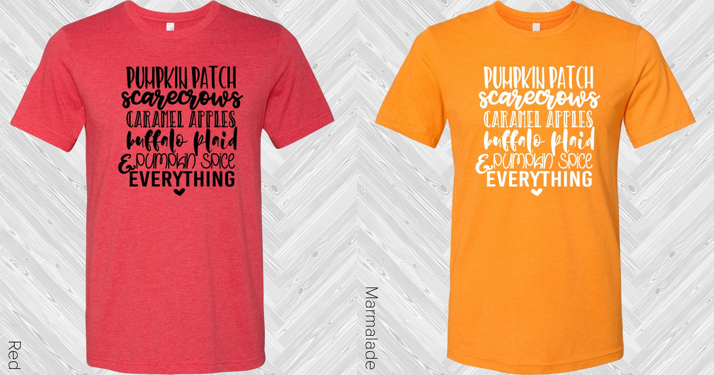 Pumpkin Patch Scarecrows Caramel Apples Buffalo Plaid & Spice Everything Graphic Tee Graphic Tee