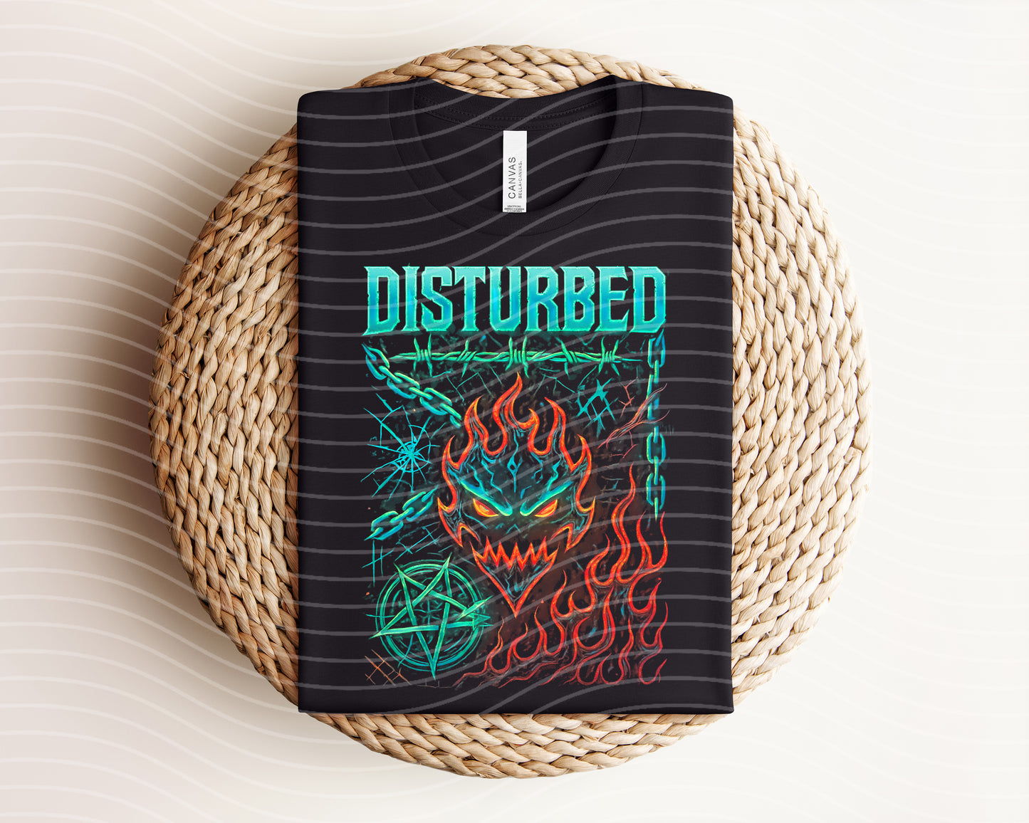 Disturbed Neon Graphic Tee