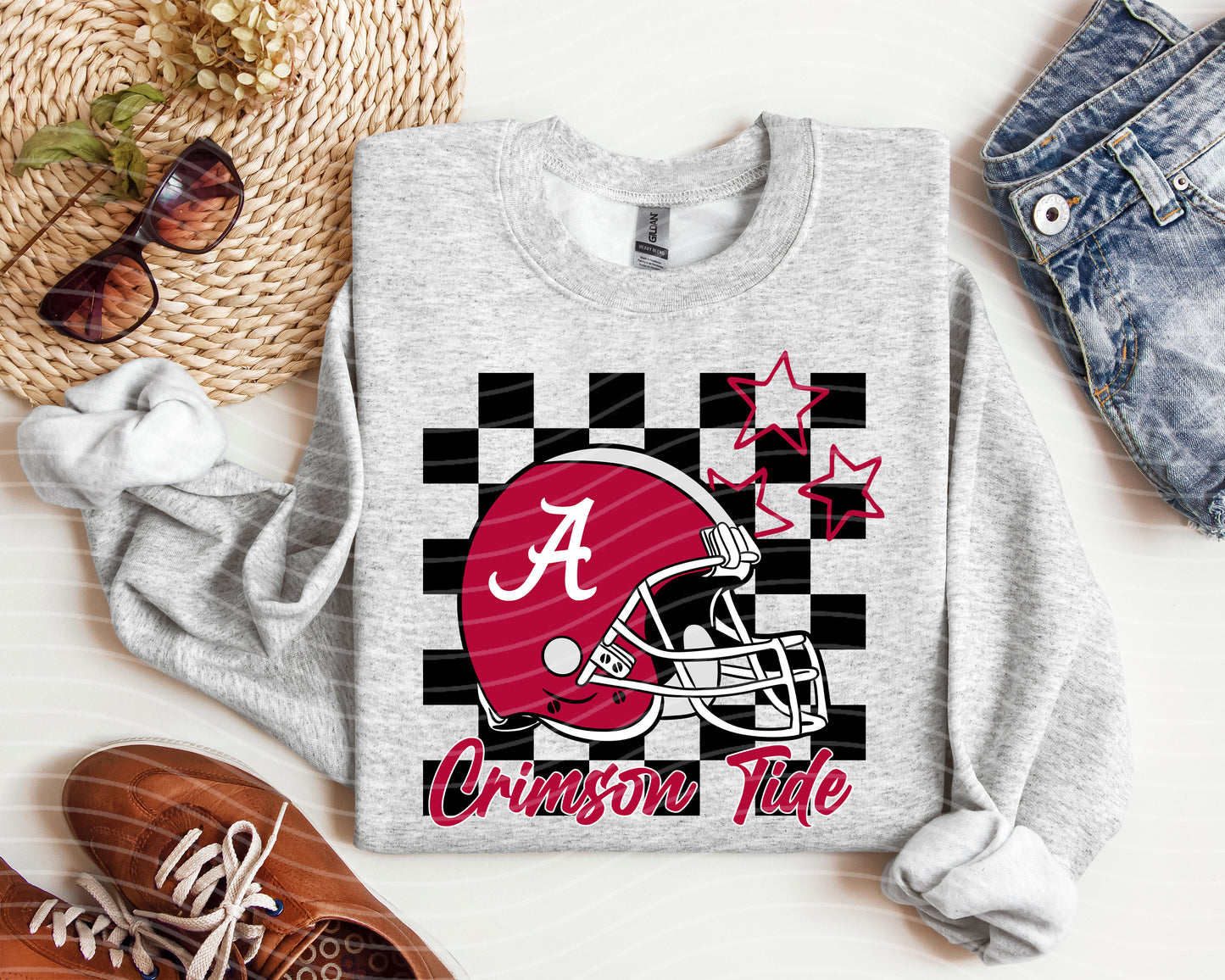 Crimson Tide Plaid Graphic Tee