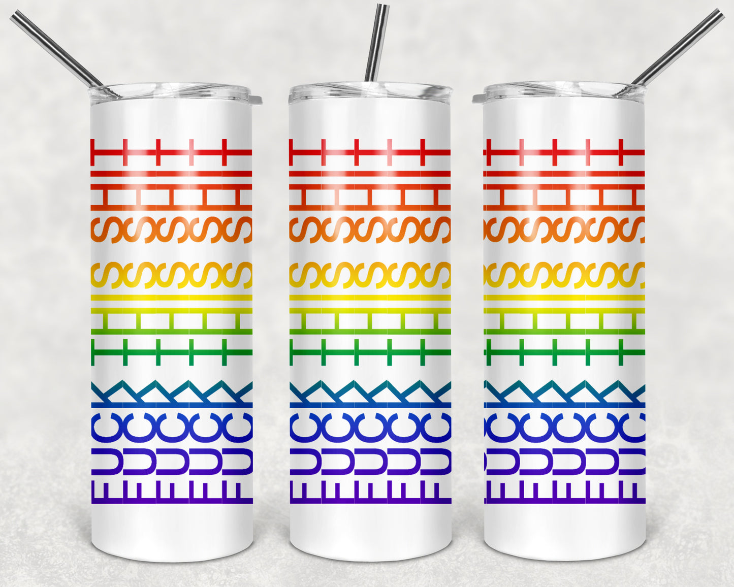 Hidden Words Rainbow 20 oz Skinny Tumbler