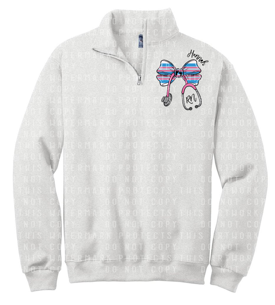 Baby Blanket Bow Quarter Zip