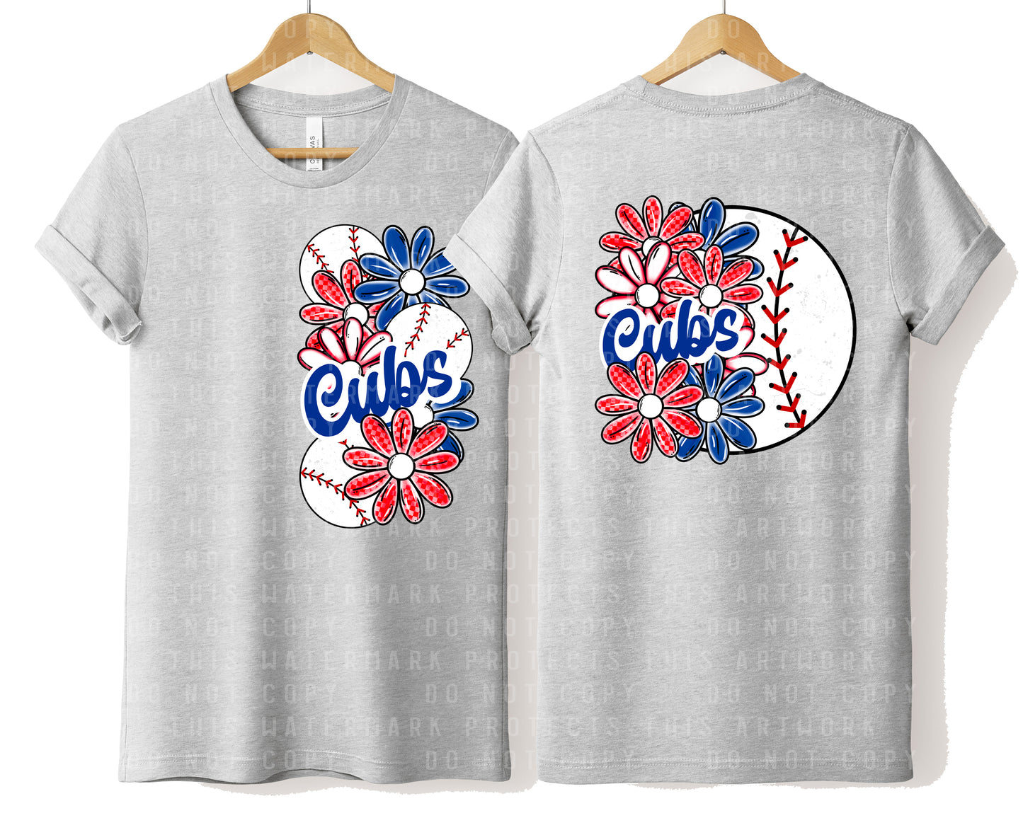 Cubs Floral Graphic Tee