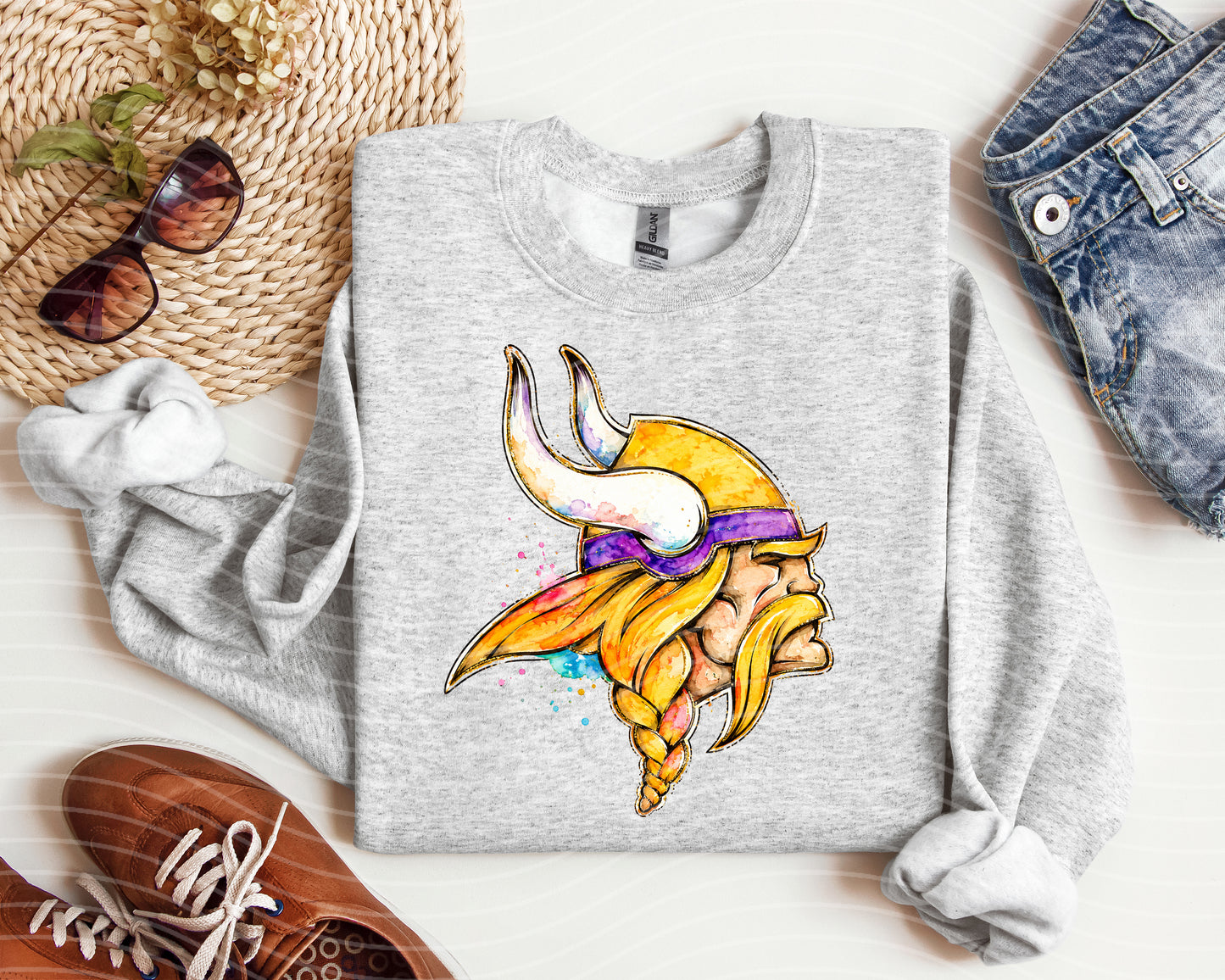 Vikings Watercolor Graphic Tee