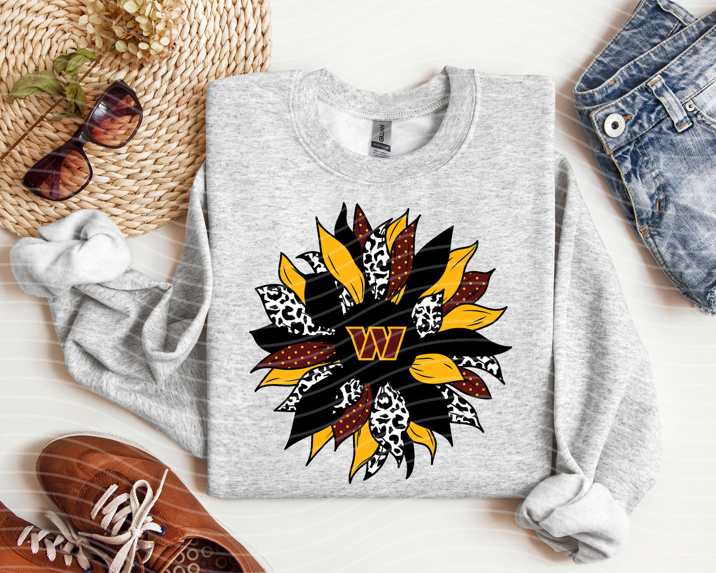 Commanders Sunflower Graphic Tee