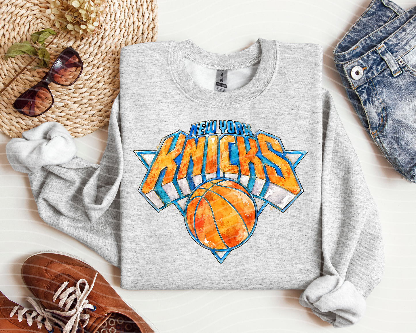 Knicks Watercolor Graphic Tee