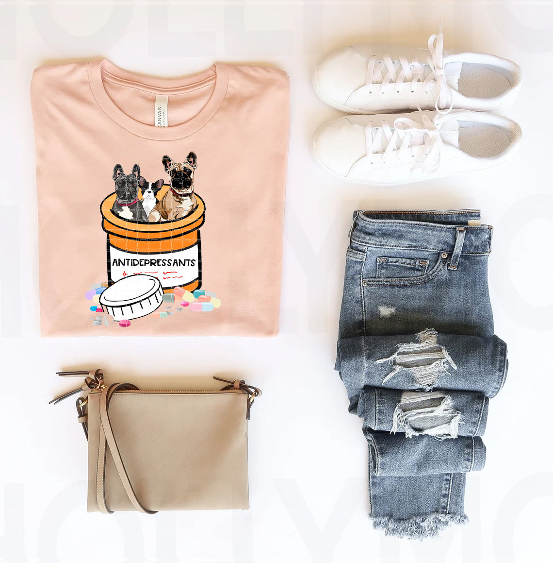 Antidepressants Frenchie Graphic Tee