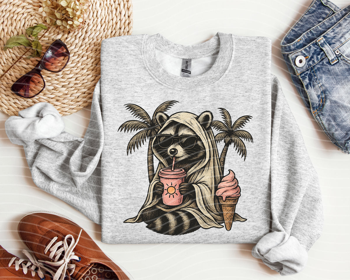 Summer Raccoon Graphic Tee