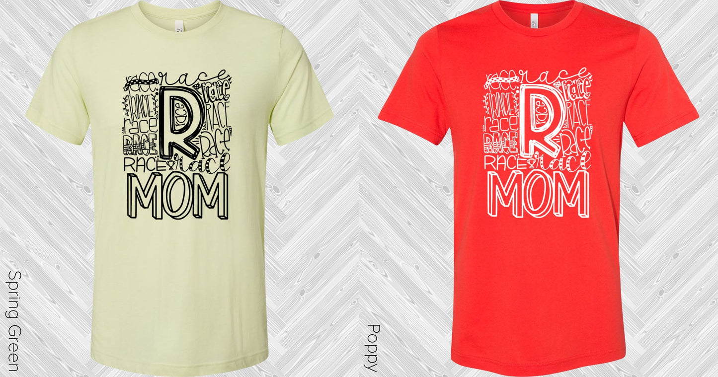 Race Mom Subway Art Graphic Tee Graphic Tee