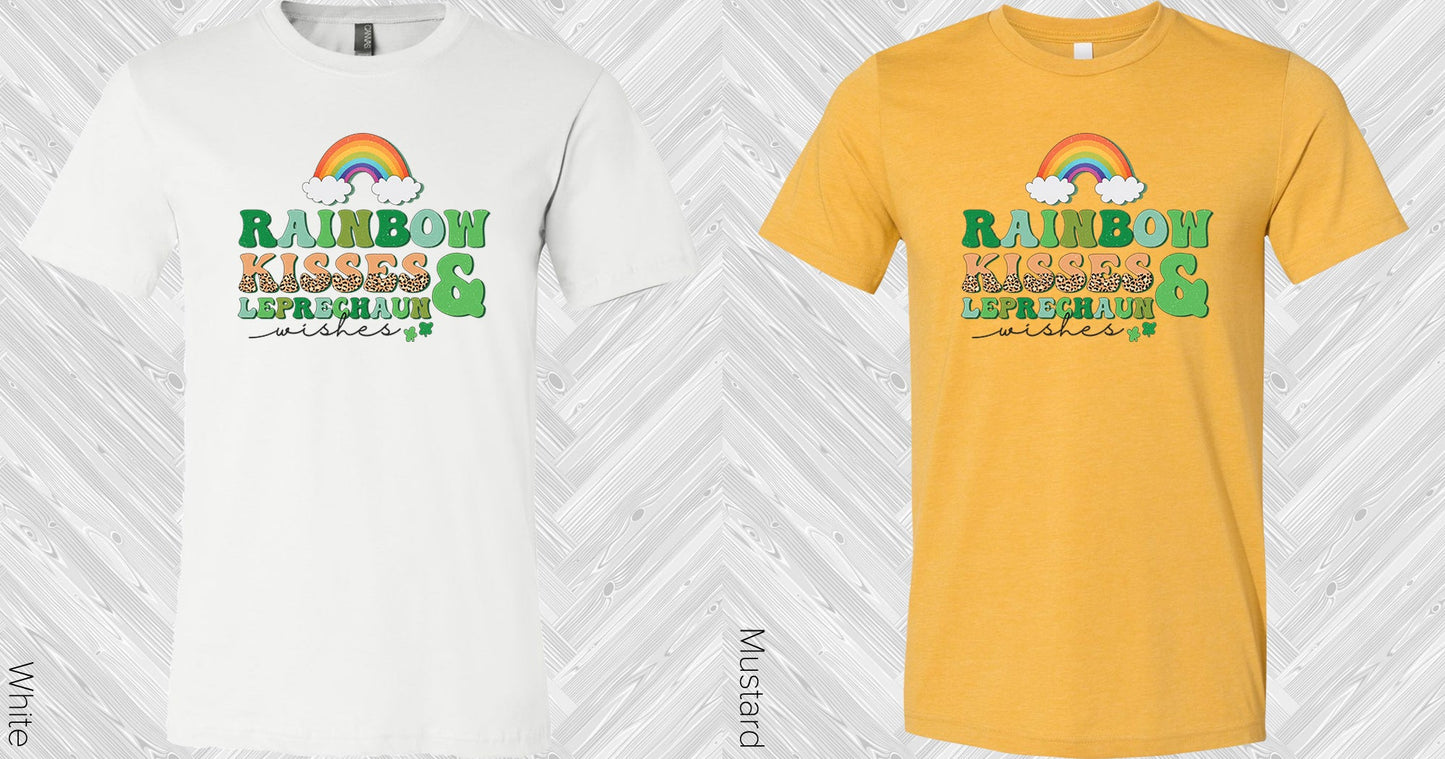 Rainbow Kisses And Leprechaun Wishes Graphic Tee Graphic Tee