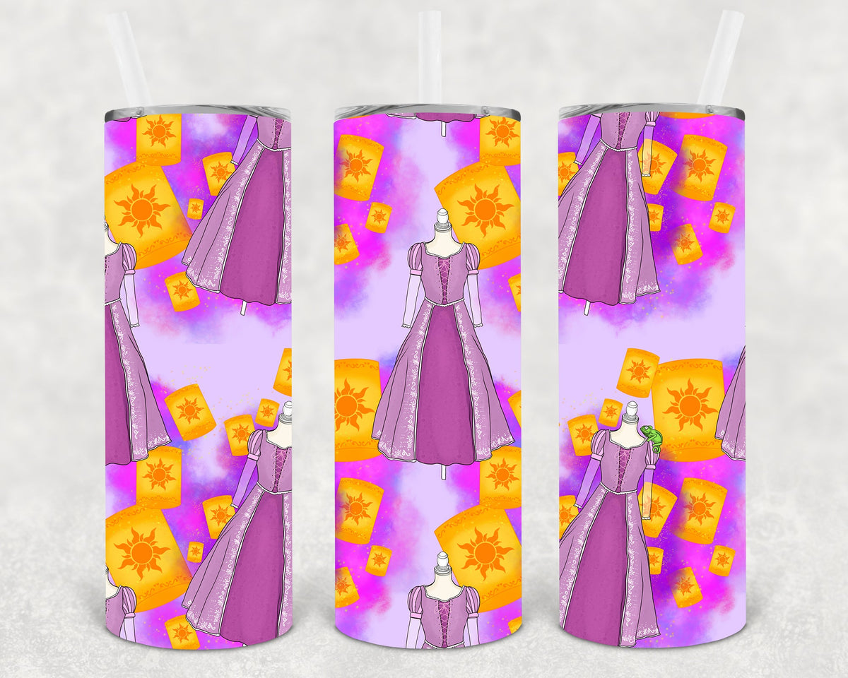 Rapunzel Dress 20 Oz Skinny Tumbler