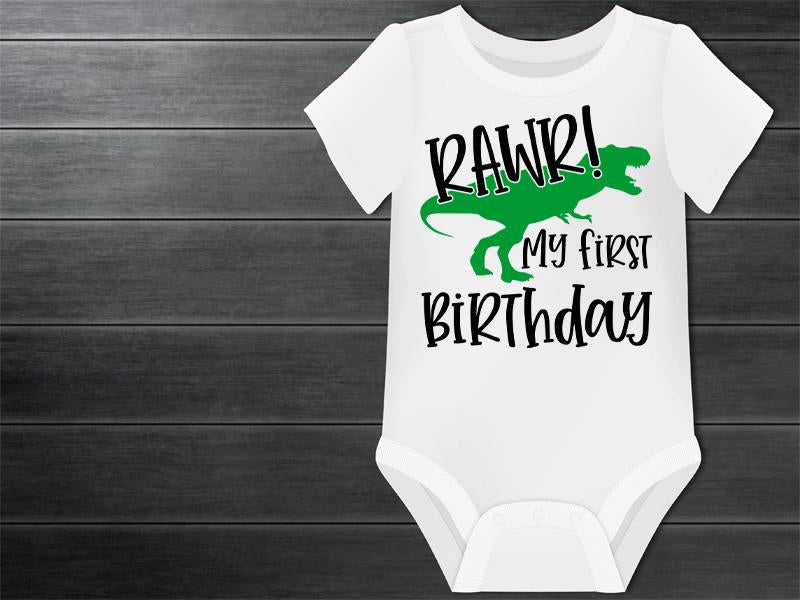 Rawr My First Birthday Graphic Tee Graphic Tee
