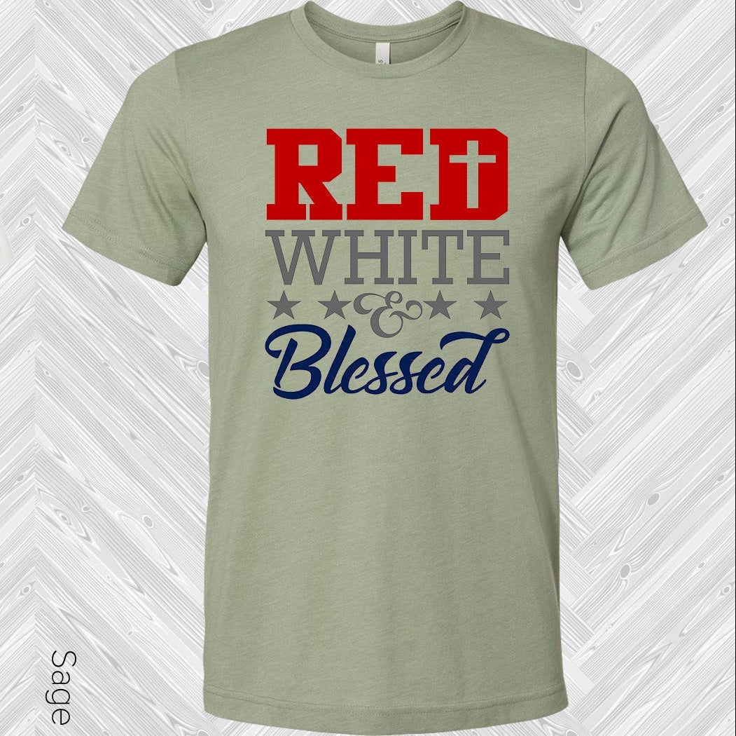 Red White And Blessed Graphic Tee Graphic Tee