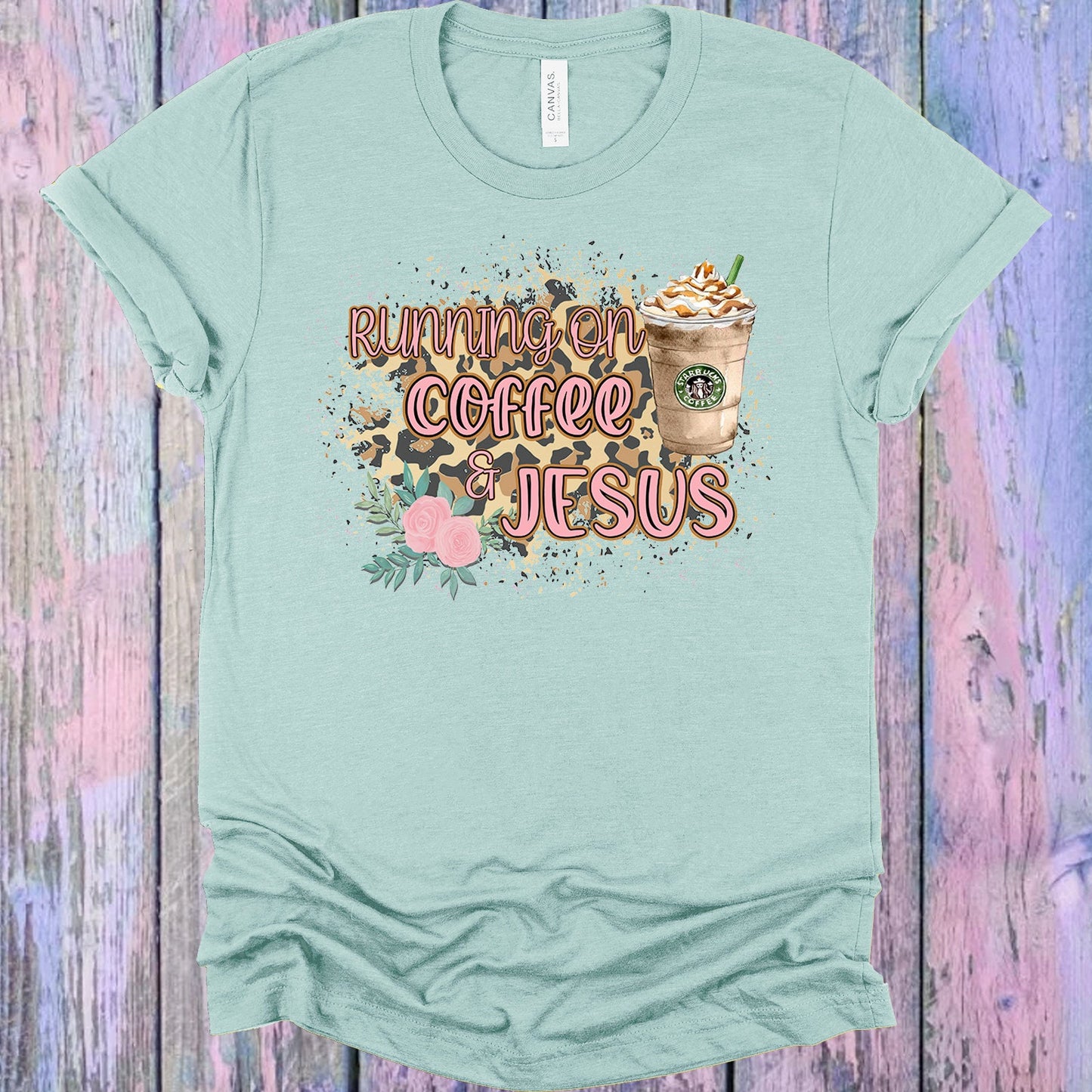 Running On Coffee And Jesus Graphic Tee Graphic Tee