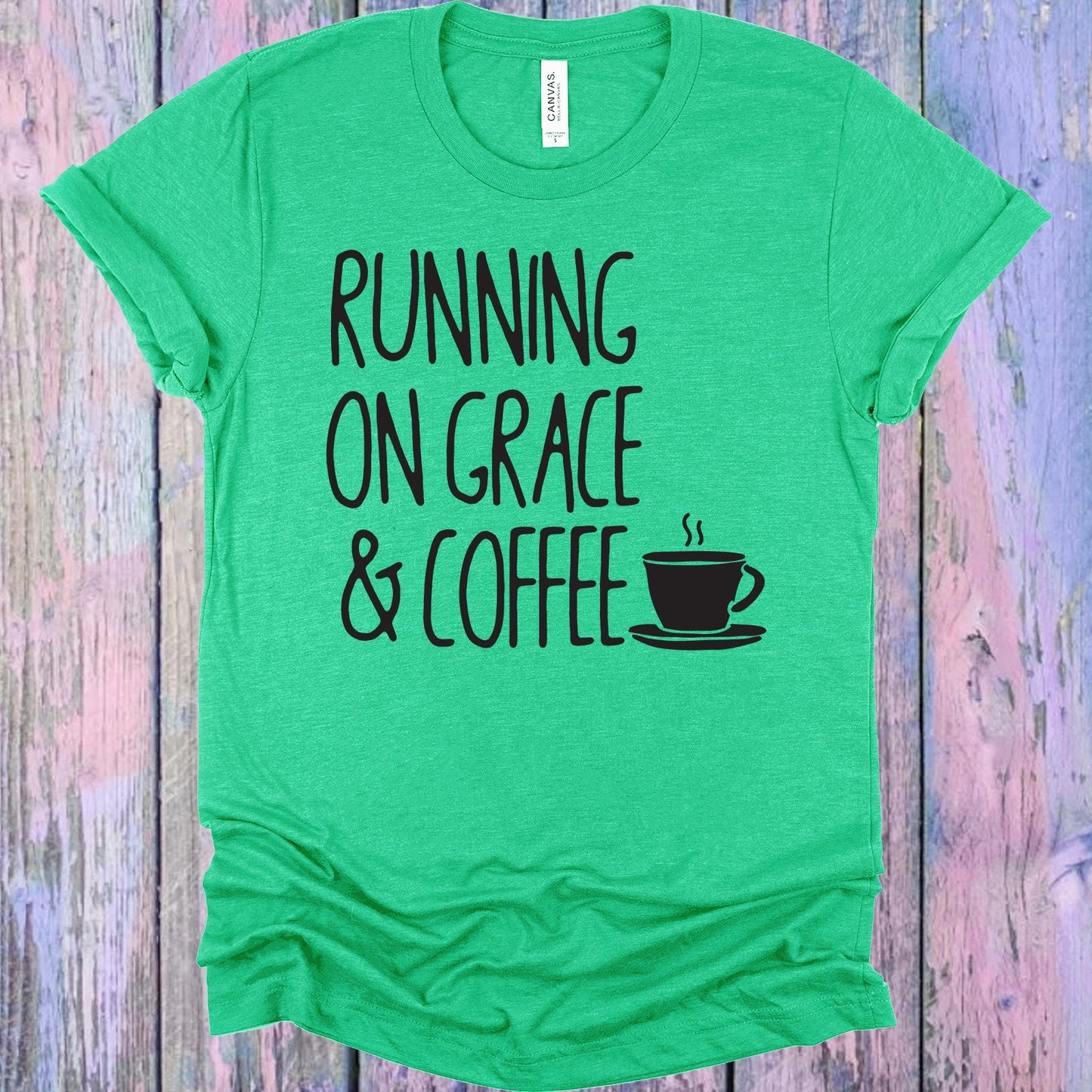 Running On Grace And Coffee Graphic Tee Graphic Tee