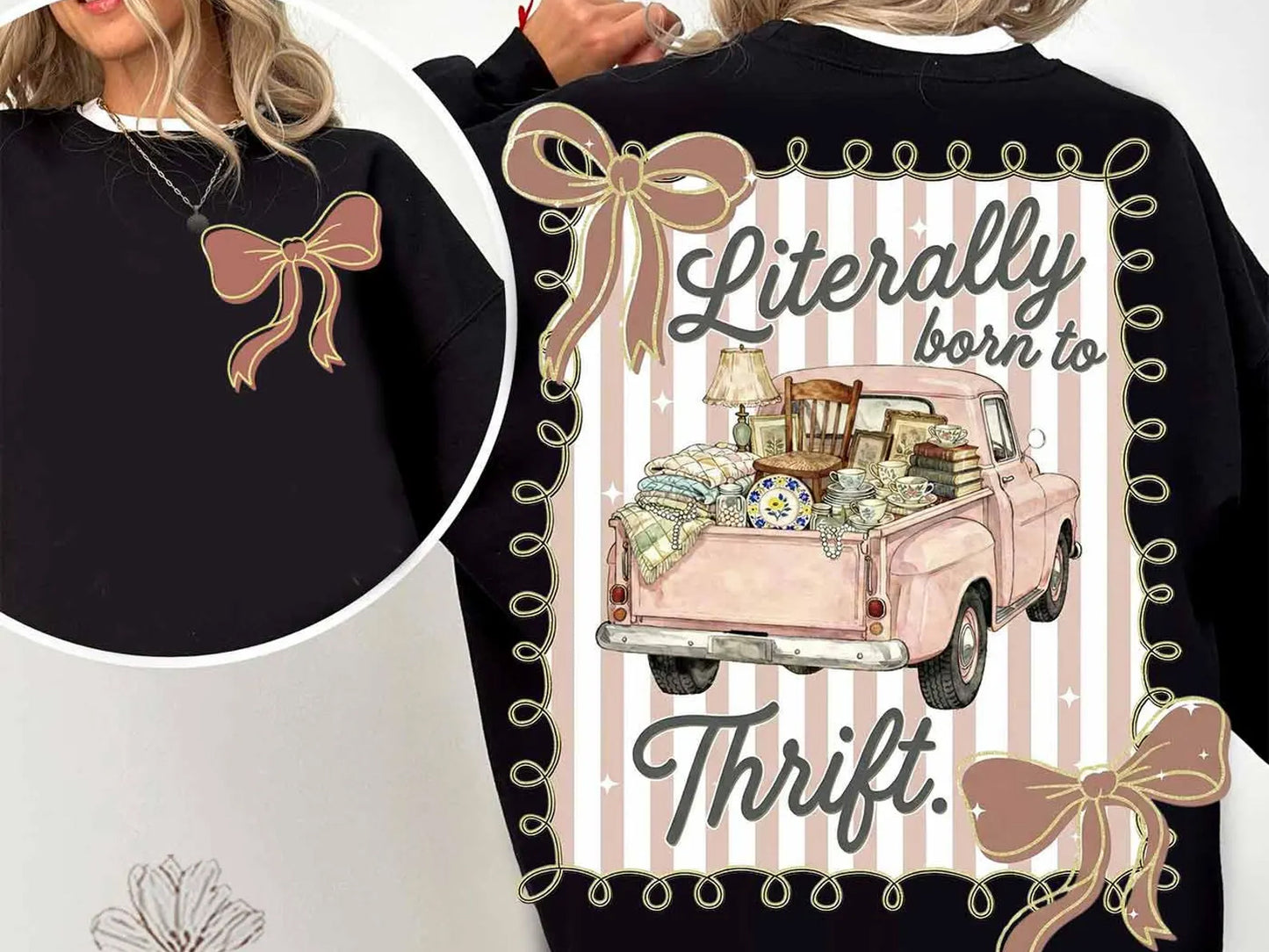 Literally Born to Thrift Graphic Tee