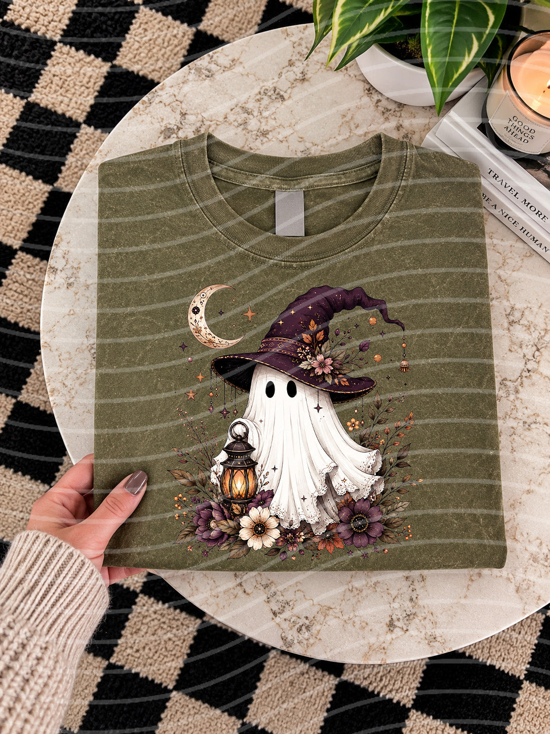 Purple Ghost Graphic Tee