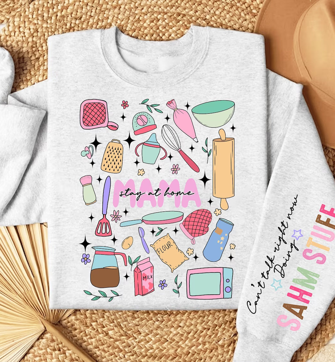 Can't Talk Right Now Doing SAHM Stuff Graphic Tee