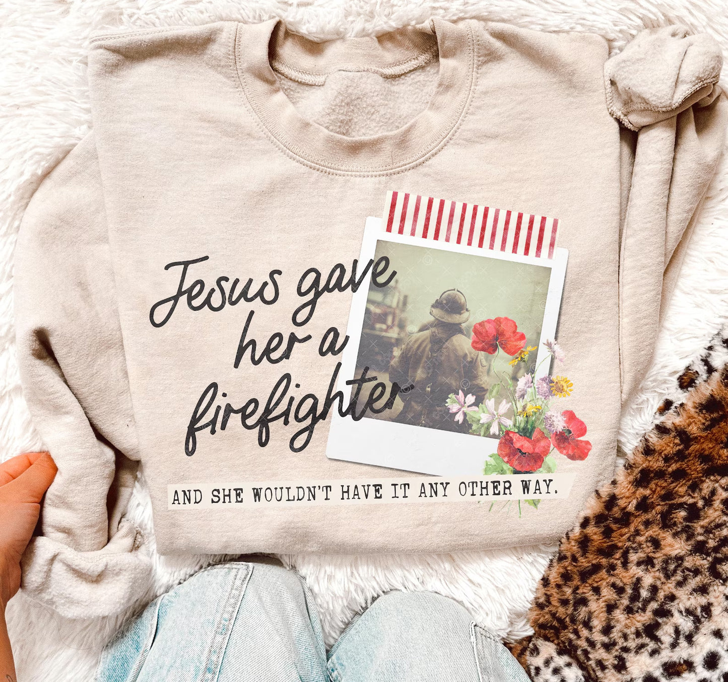 Jesus Gave Her a Firefighter Graphic Tee