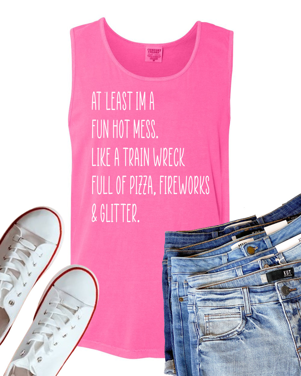 At Least I'm a Fun Hot Mess Graphic Tee