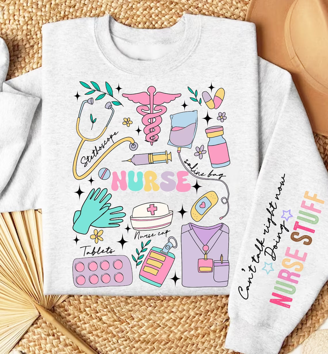 Can't Talk Right Now Doing Nurse Stuff Graphic Tee