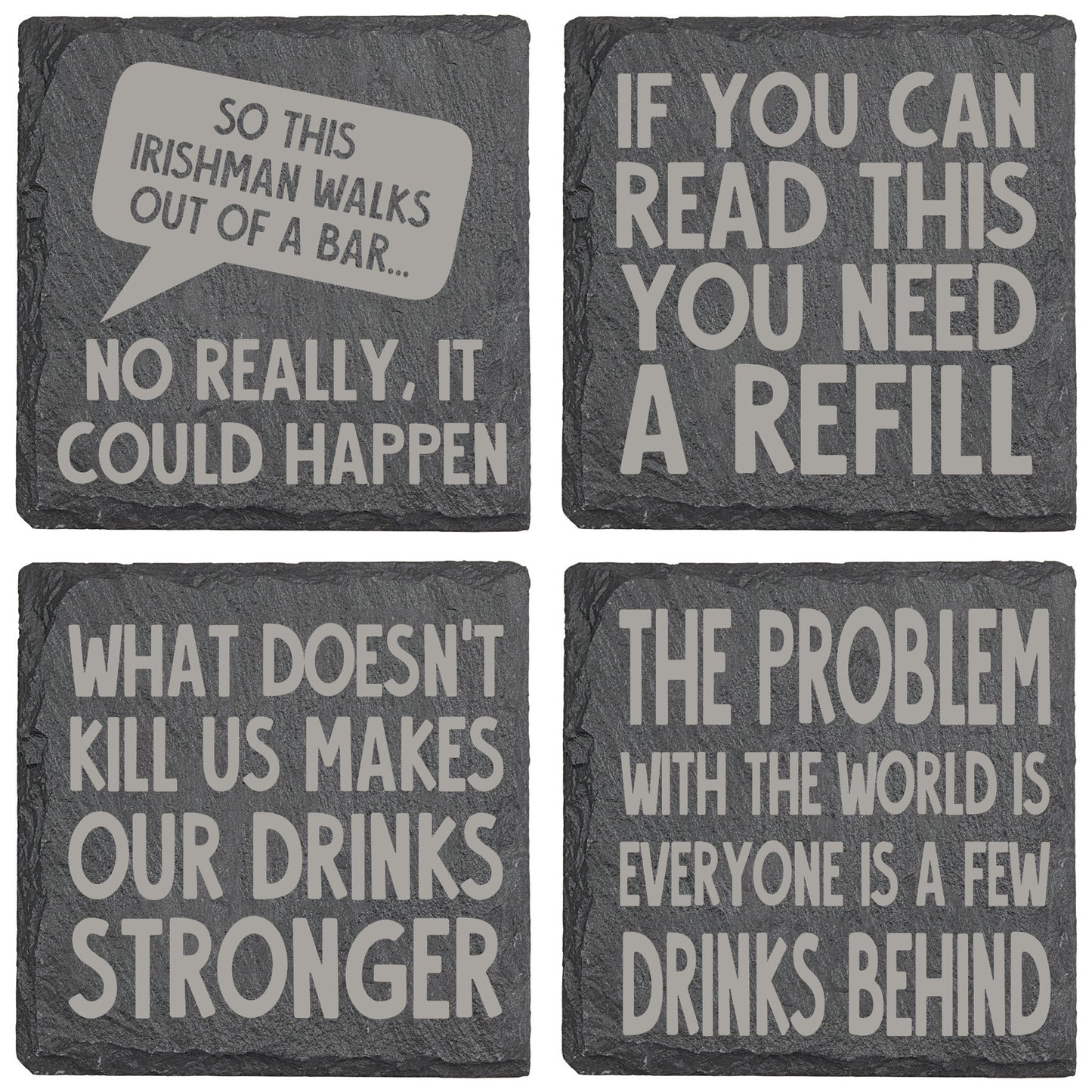 So This Irishman Walks Out of a Bar Slate Coaster