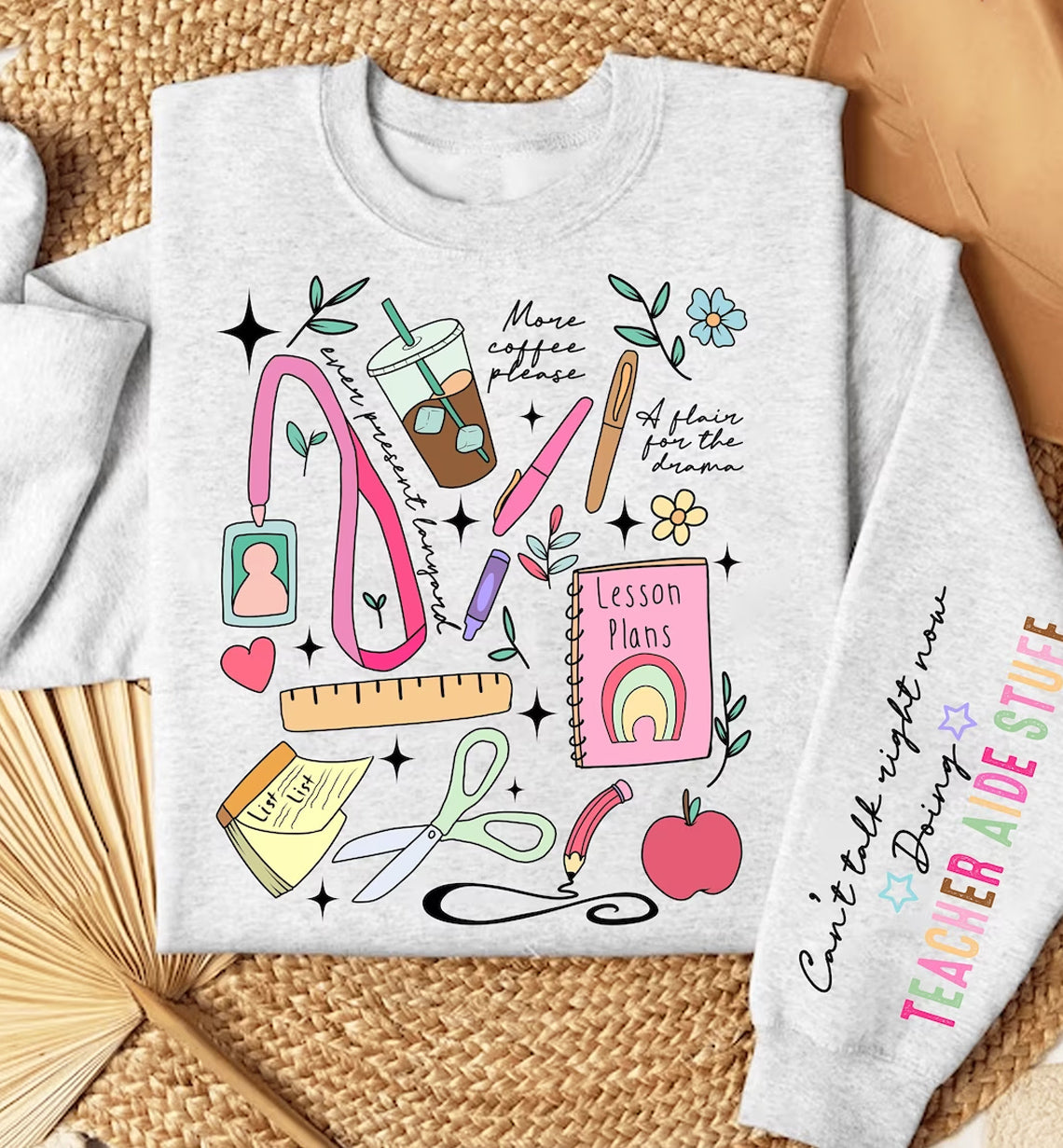 Can't Talk Right Now Doing Teacher Aide Stuff Graphic Tee