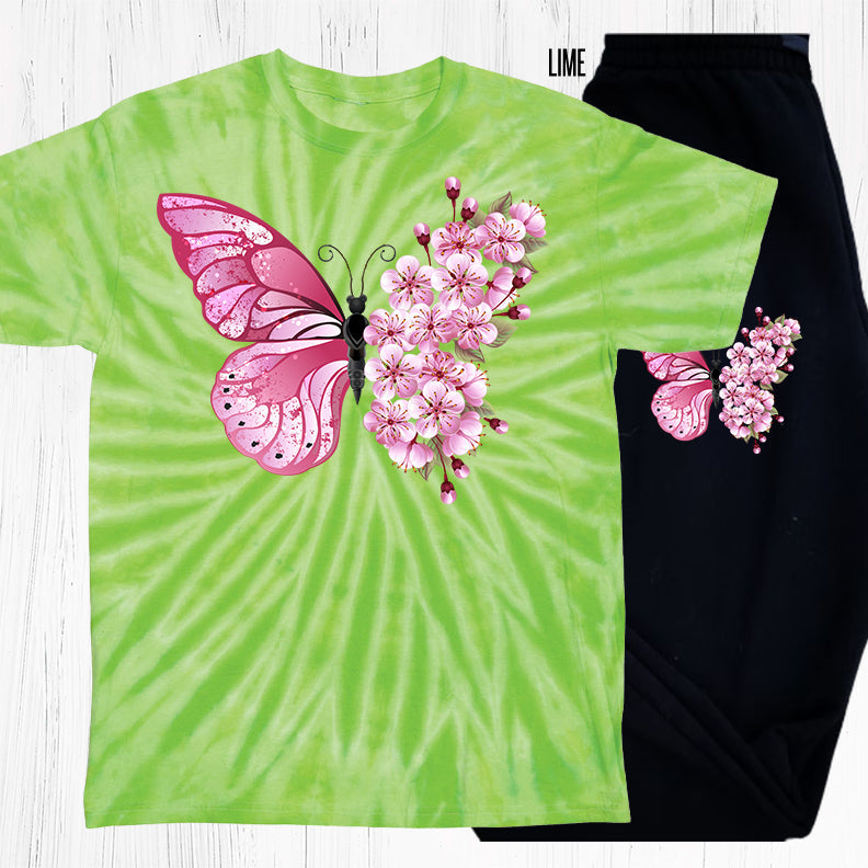 Floral Butterfly Graphic Tee Graphic Tee