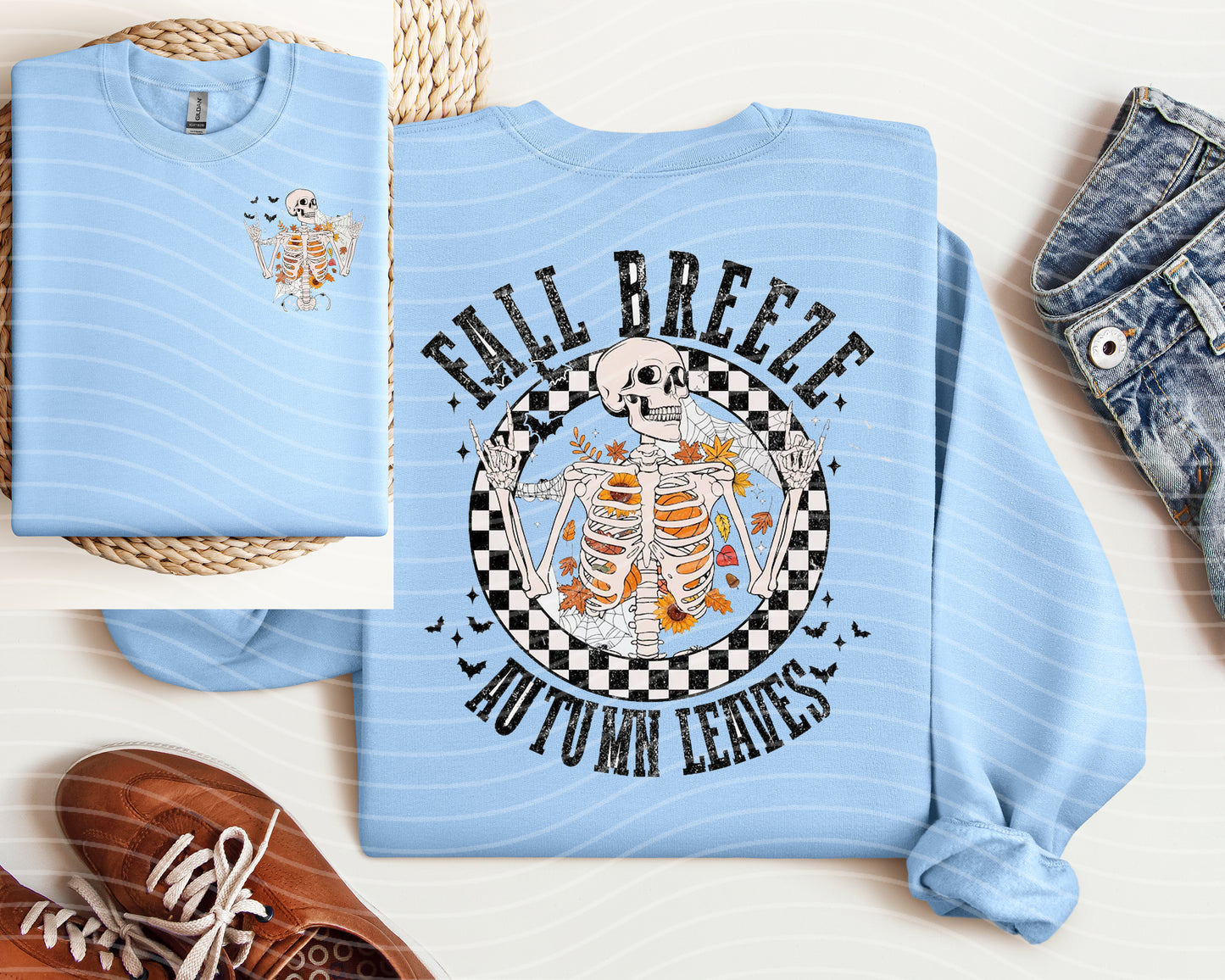 Fall Breeze Autumn Leaves Graphic Tee