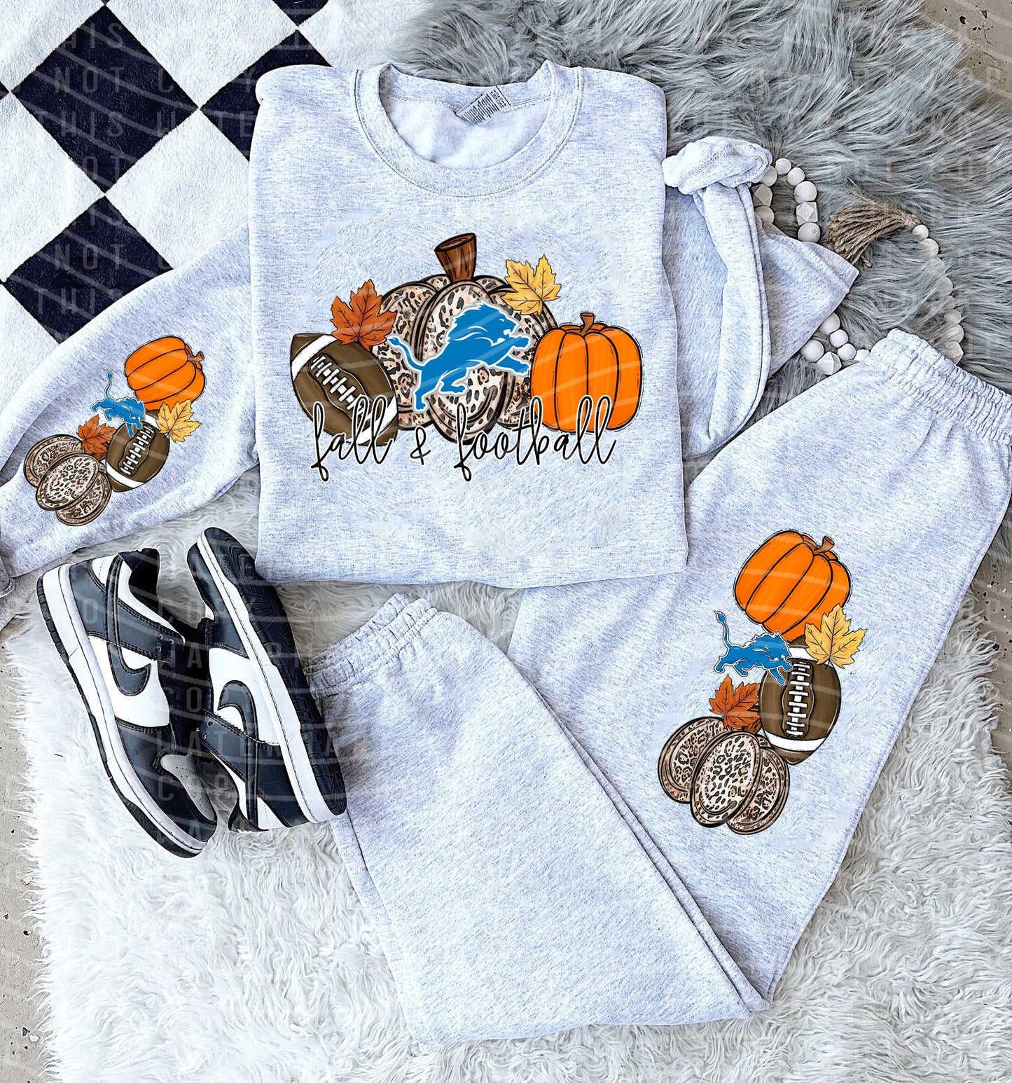 Fall & Football Lions Graphic Tee