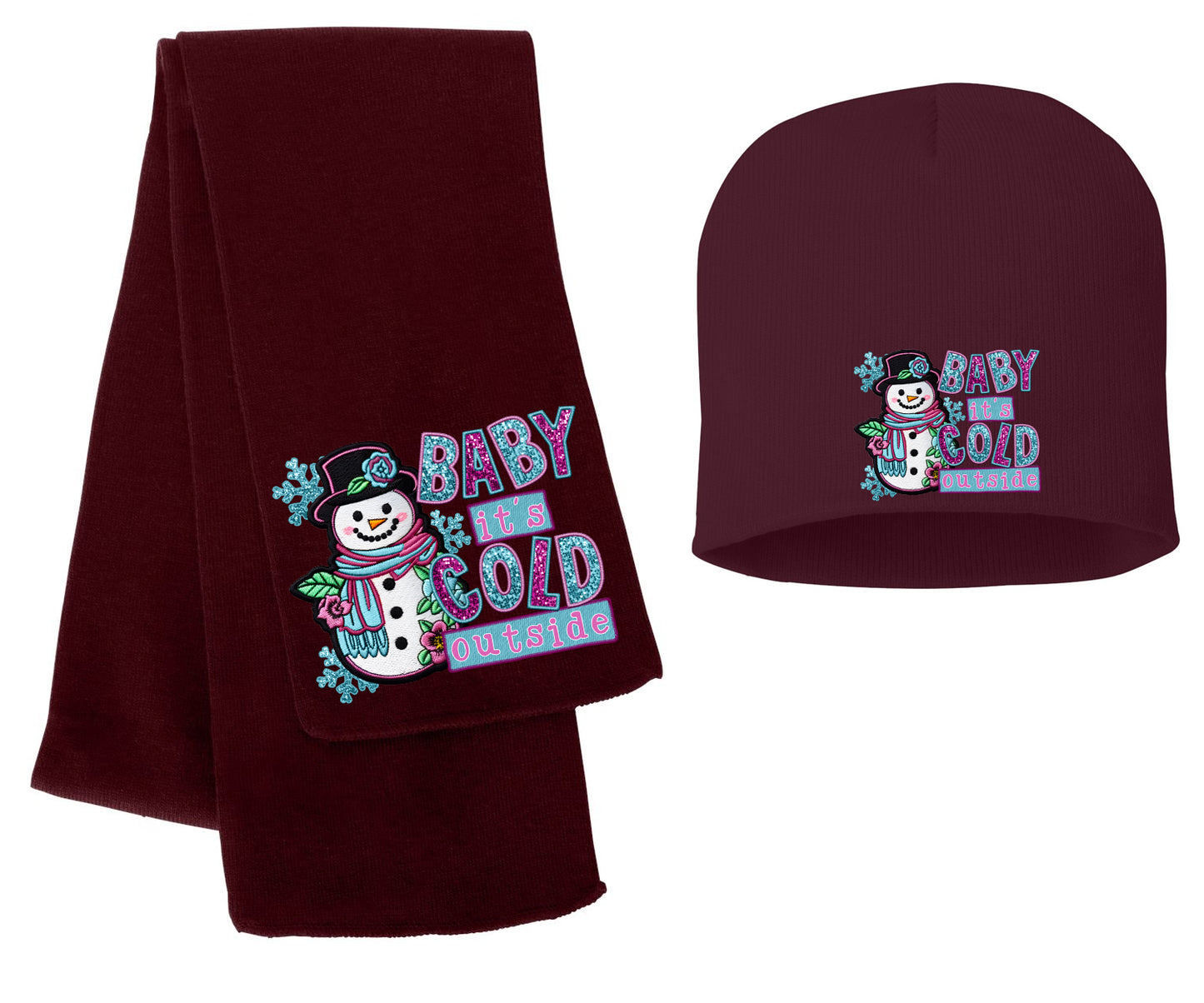 Baby It's Cold Outside Scarf and Beanie