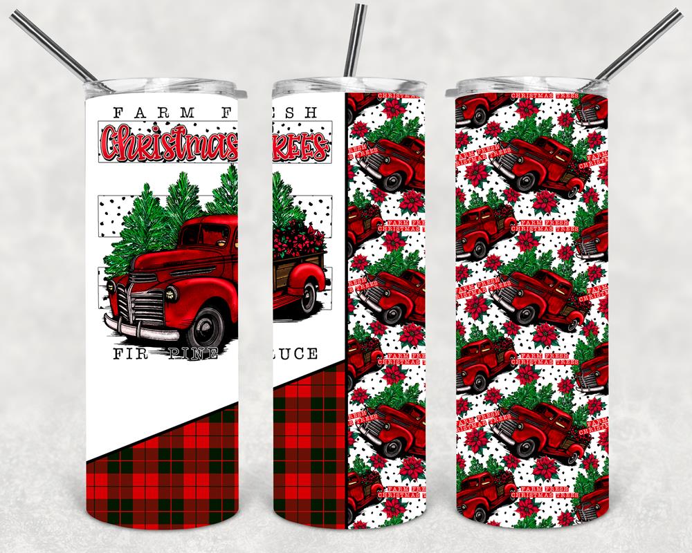 Farm Fresh Christmas Trees 20 oz Skinny Tumbler