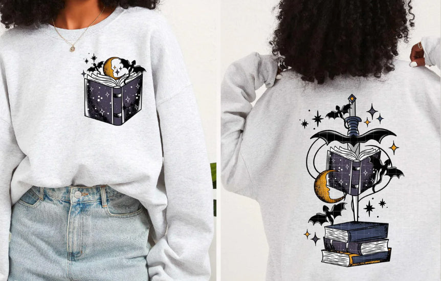 Sword and Books Graphic Tee