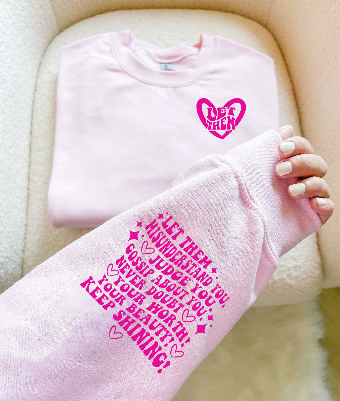 Let Them Pocket And Sleeve Graphic Tee Graphic Tee