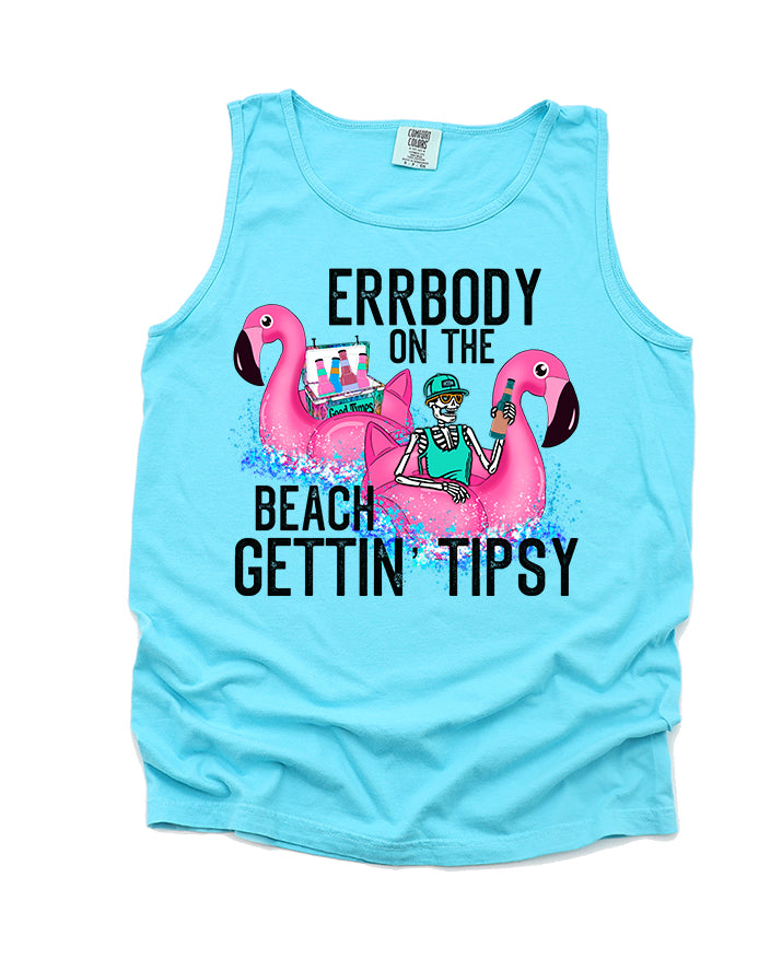 Errbody on the Beach Gettin Tipsy Graphic Tee