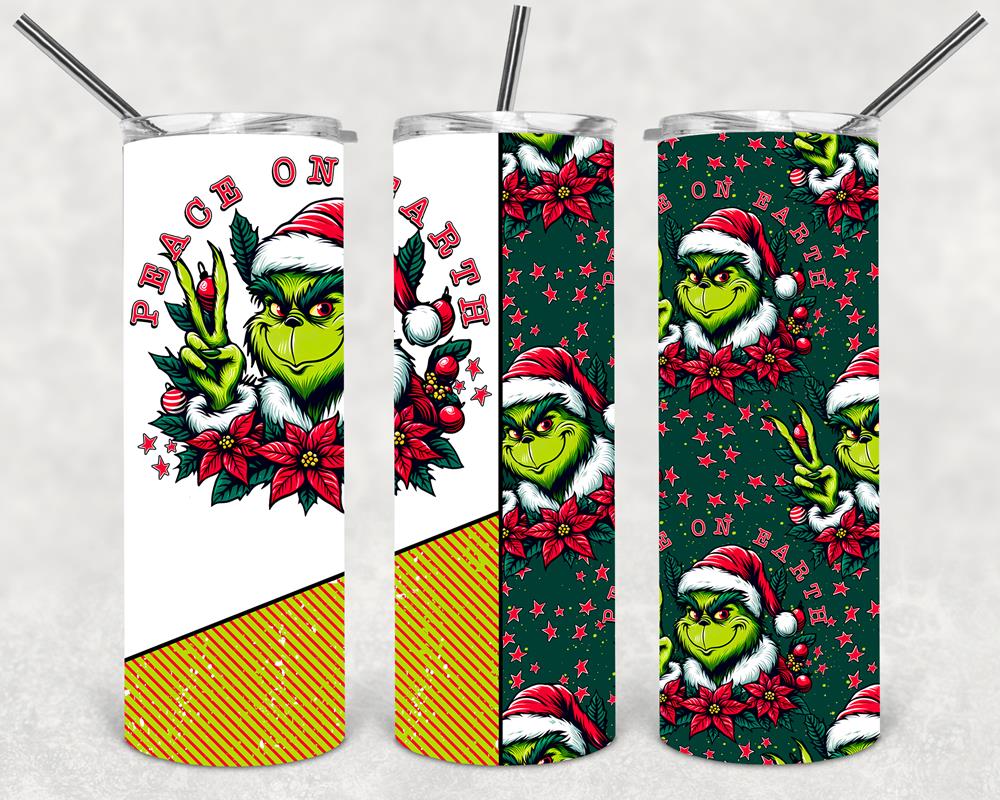 Peace on Earth 20 oz Skinny Tumbler