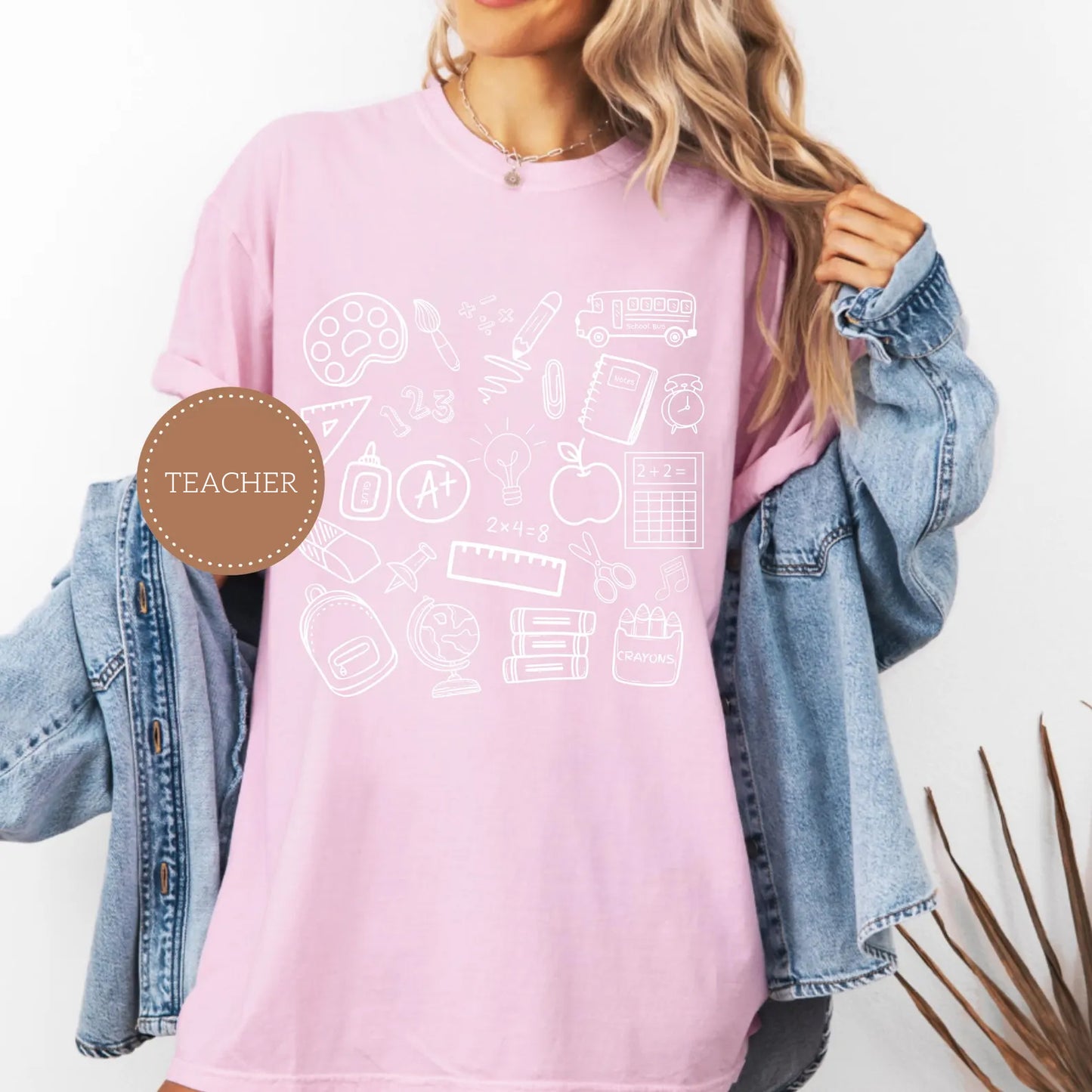 Teacher Doodle Icons Graphic Tee