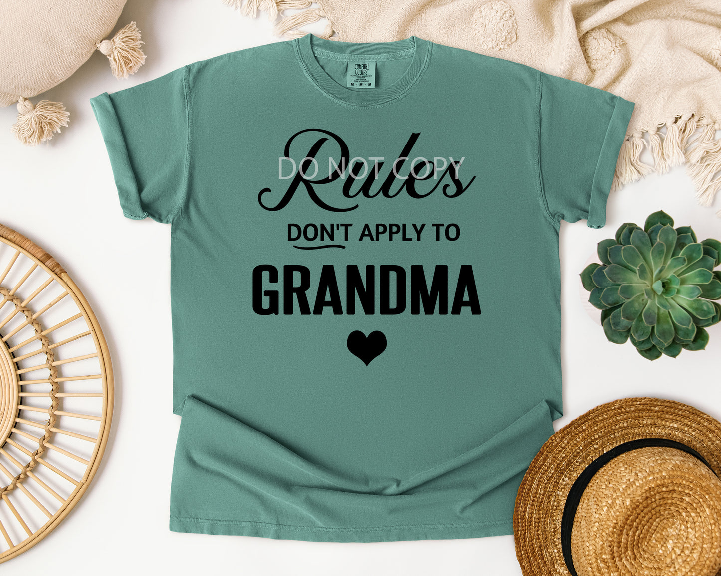 Rules Don't Apply to Grandma Customized Graphic Tee