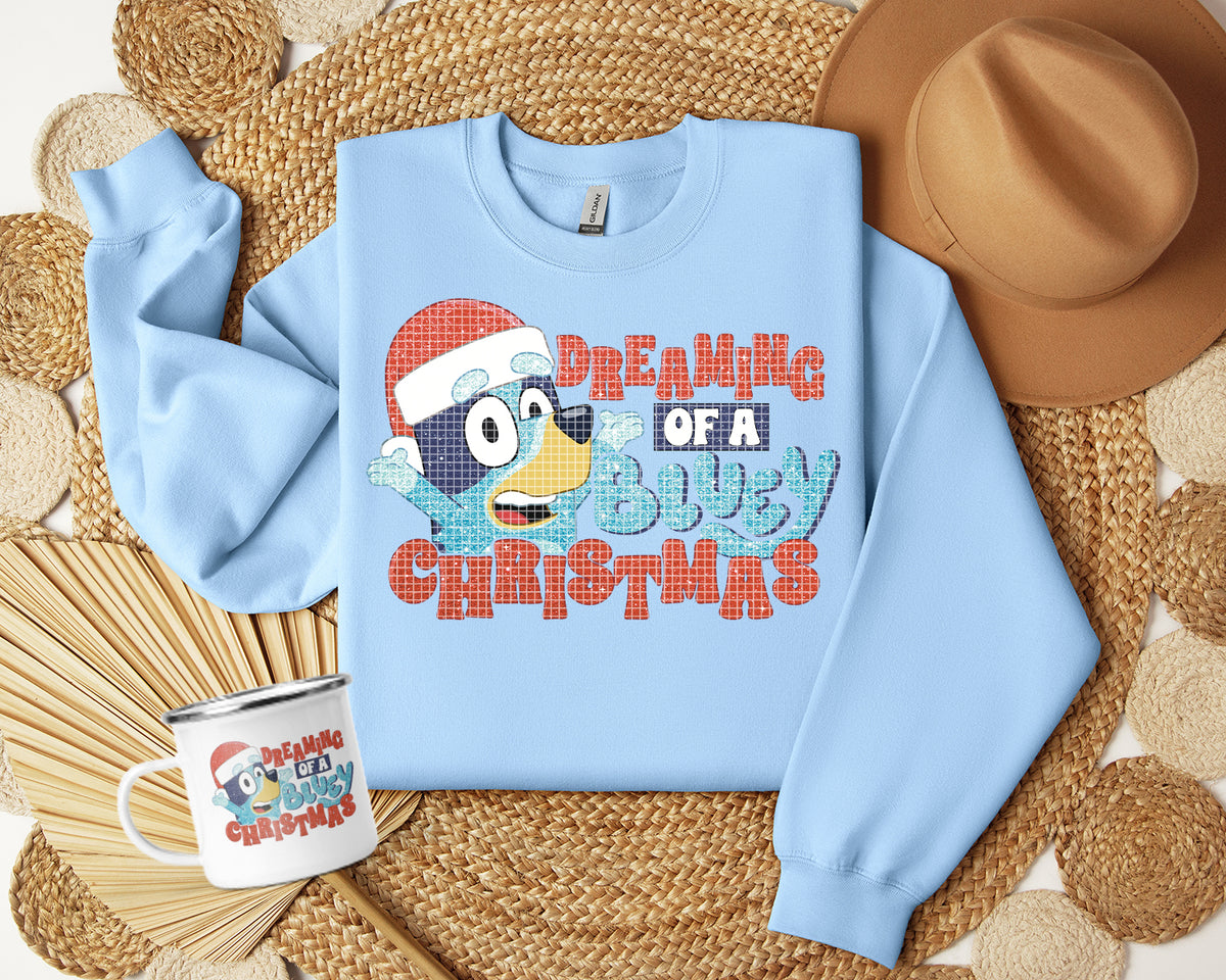 Dreaming of a Bluey Christmas Graphic Tee