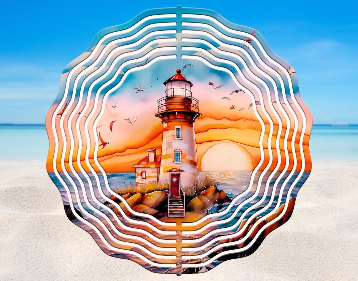 Lighthouse Wind Spinner