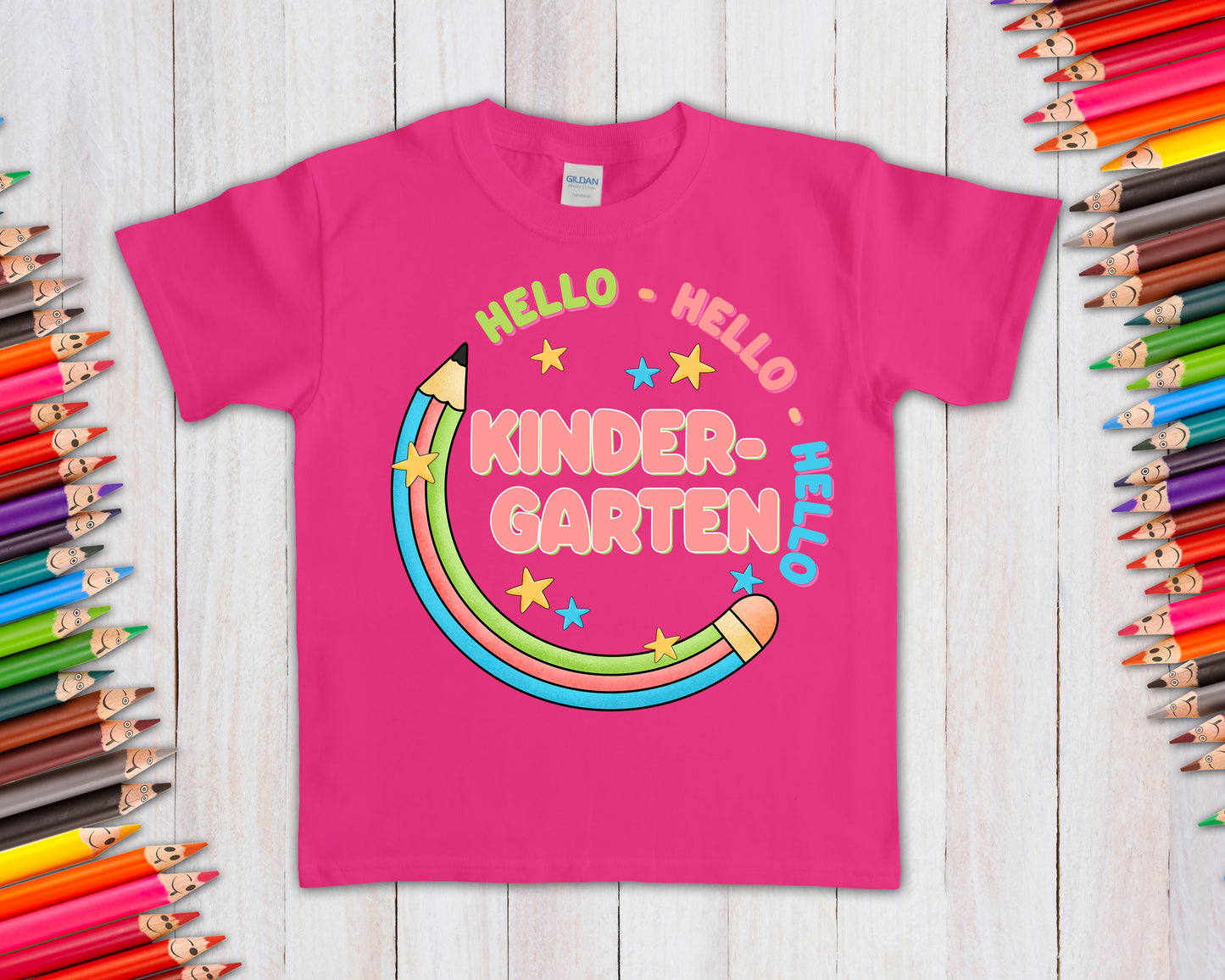 Hello School Grade (Customize Pre-K, K, 1-5) Graphic Tee