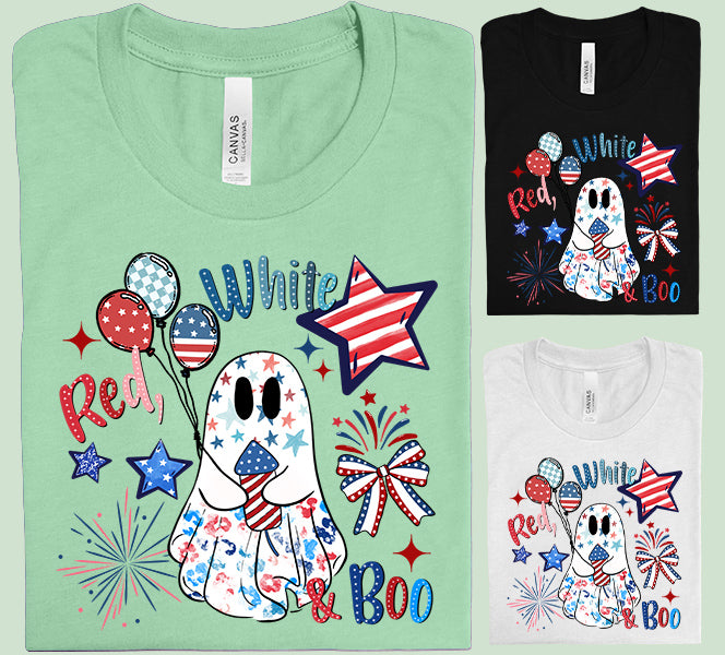 Red White & Boo Graphic Tee