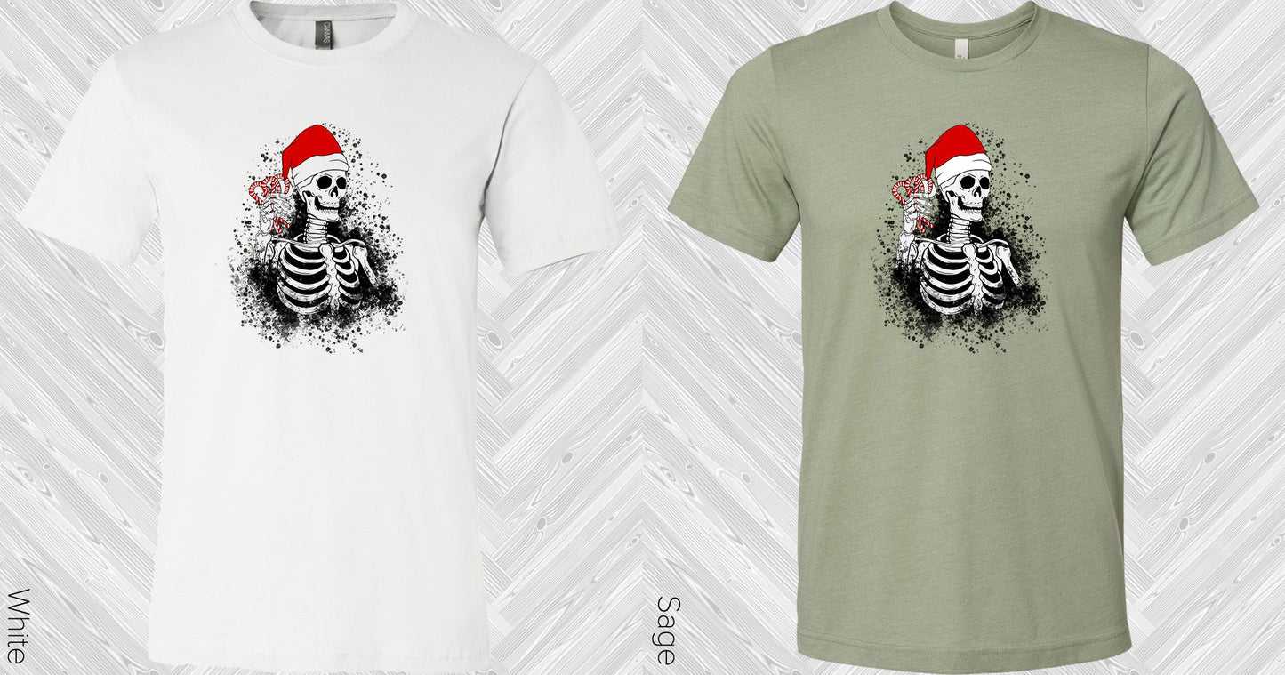 Santa Skeleton Graphic Tee Graphic Tee
