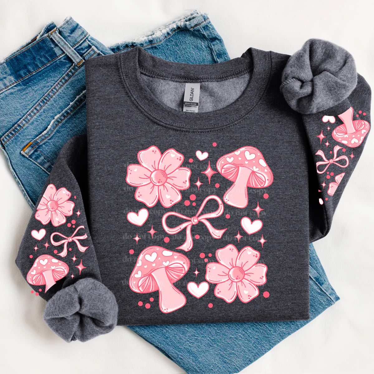 Pink Mushrooms Graphic Tee