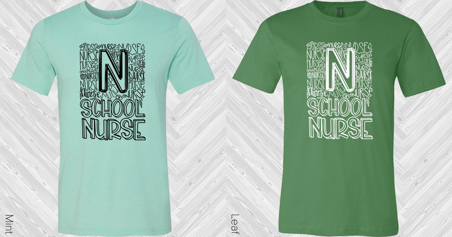 School Nurse Subway Art Graphic Tee Graphic Tee