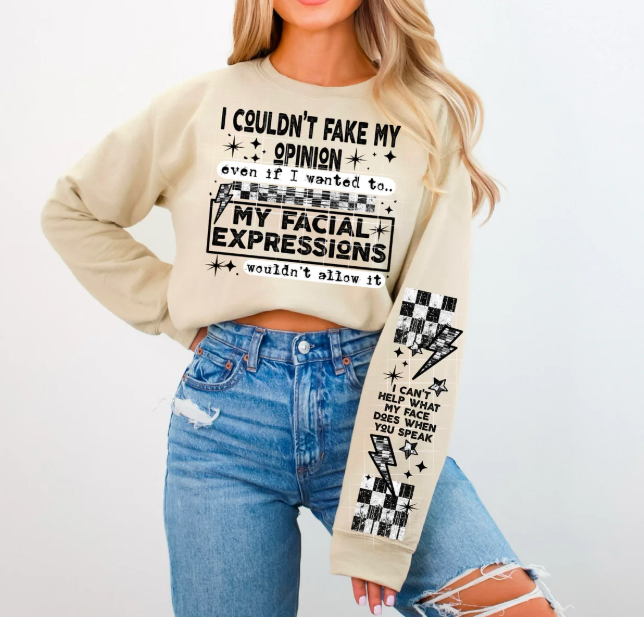 I Couldn't Fake My Opinion Graphic Tee