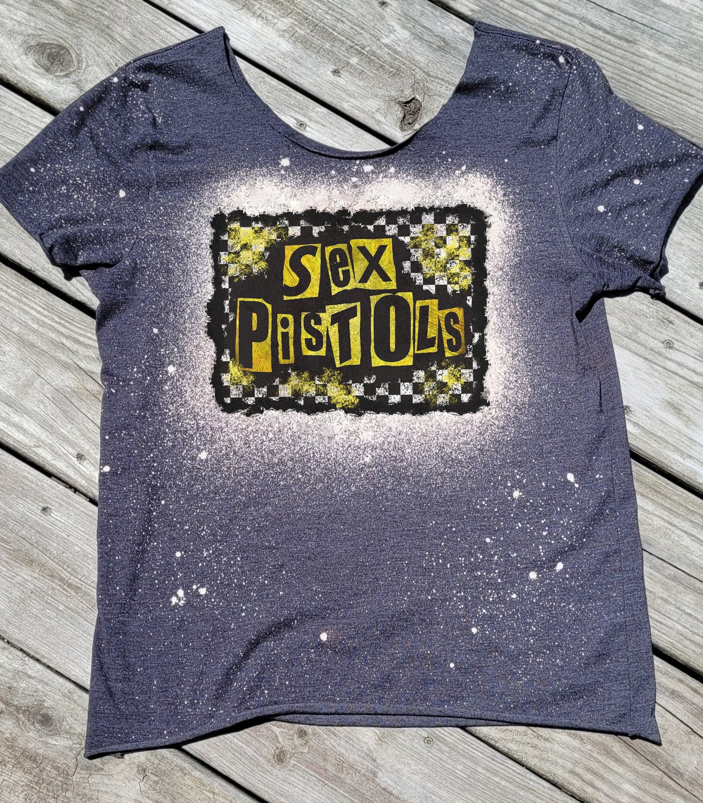 Sex Pistols Bleached Off-Shoulder Graphic Tee Graphic Tee