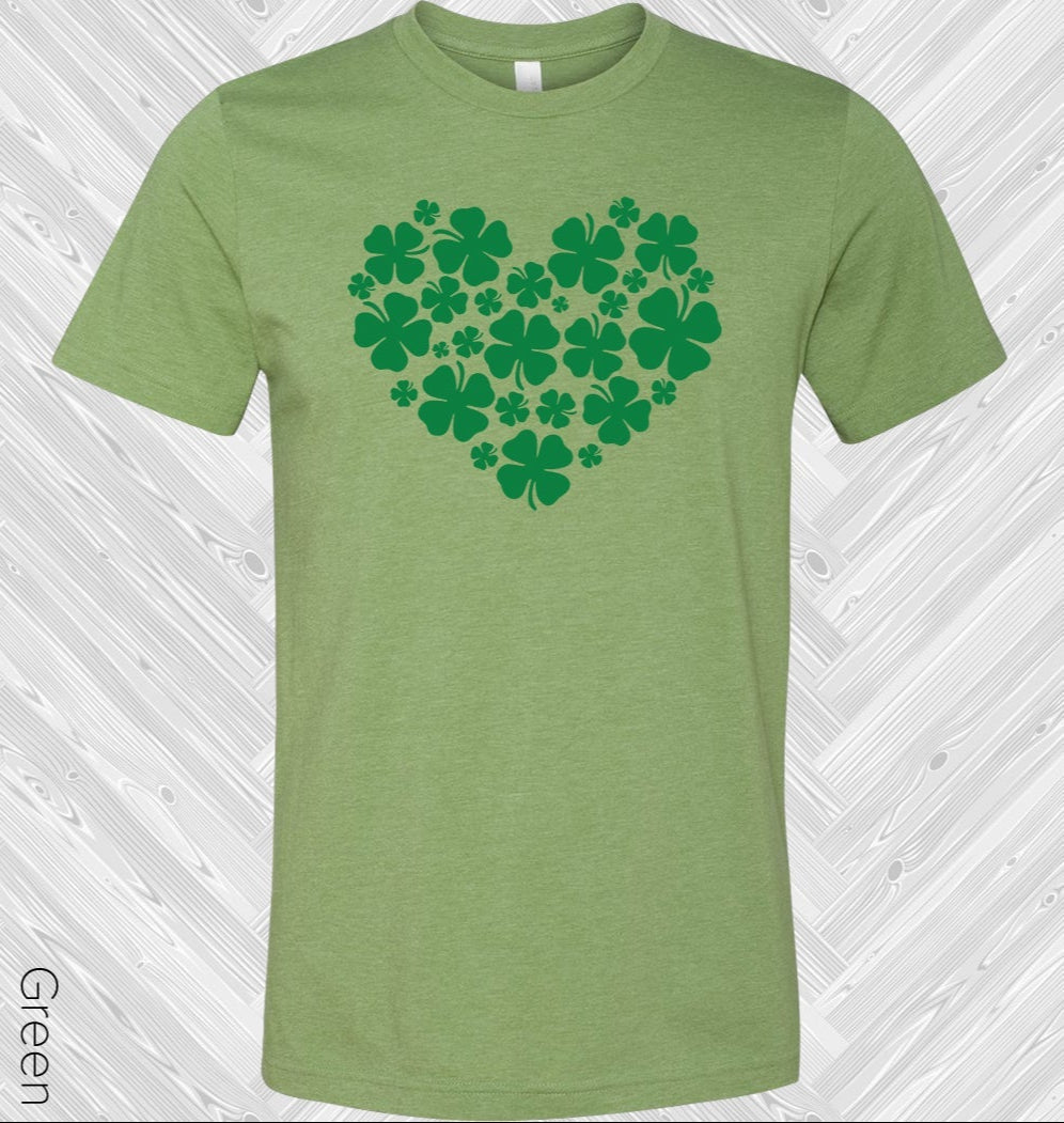 Shamrock Heart St. Patricks Day Graphic Tee Graphic Tee