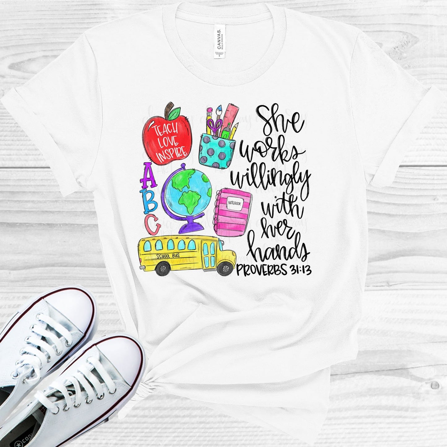 She Works Willingly With Her Hands - Teacher Graphic Tee Graphic Tee