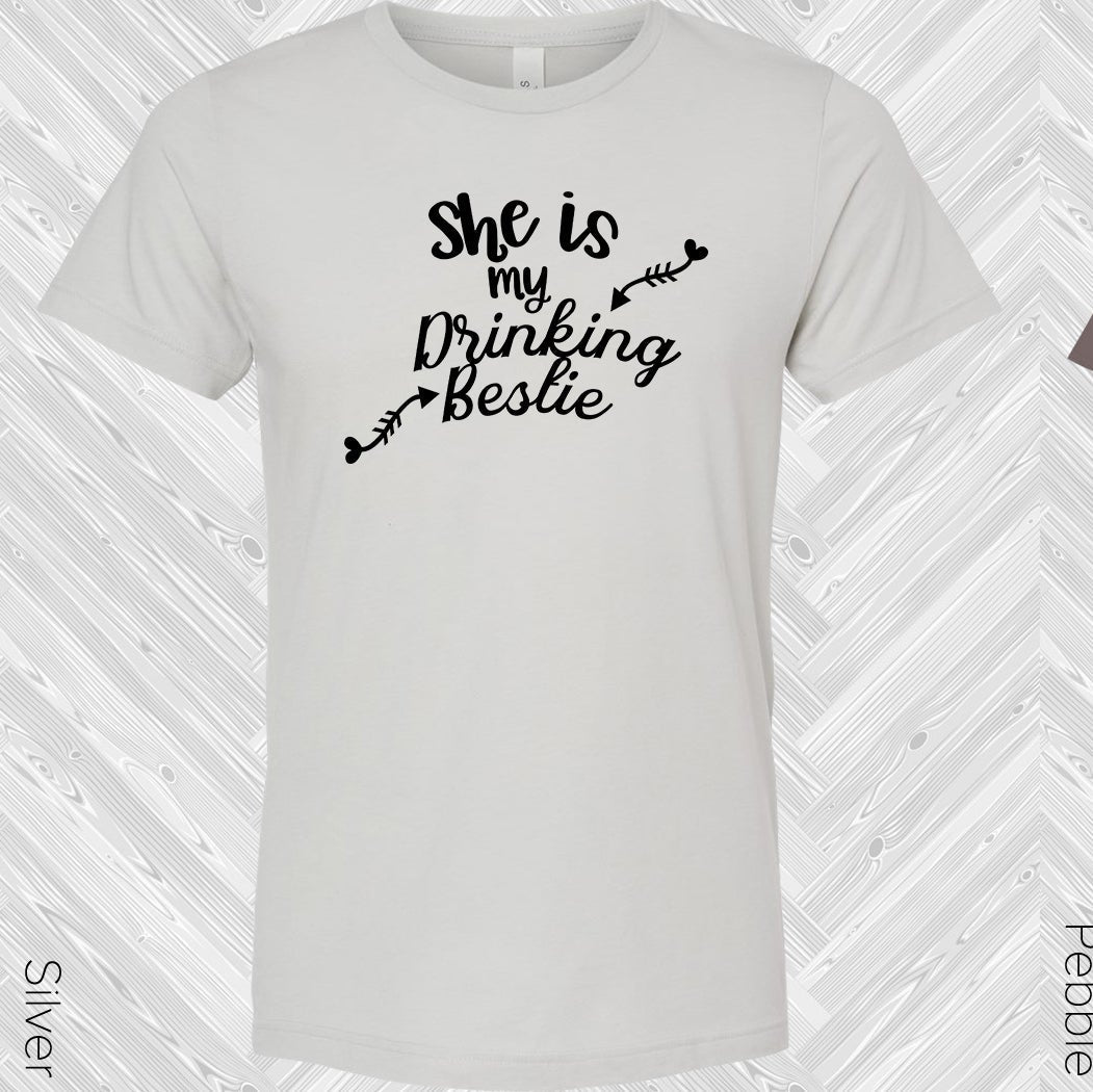 She Is My Drinking Bestie (Left Shirt In Photo) Best Friend Graphic Tee Graphic Tee